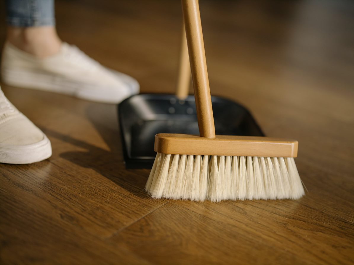 Close up of floor brush
